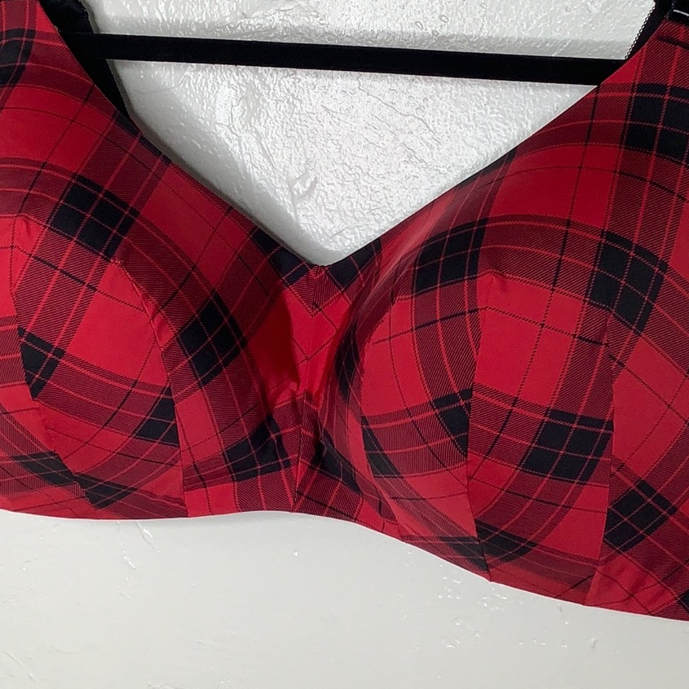 Torrid Curve H20 non padded no wire full coverage plaid pattern bra SZ 46DDD EUC - Picture 4 of 14